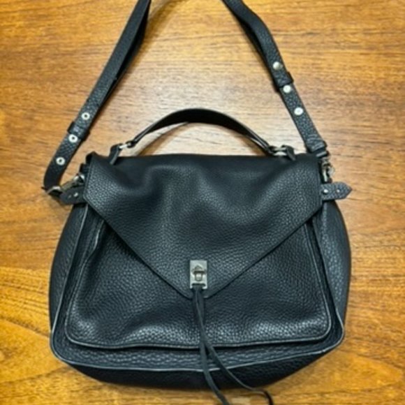 Rebecca Minkoff Darren Black Leather Shoulder/Crossbody Bag - Picture 1 of 7
